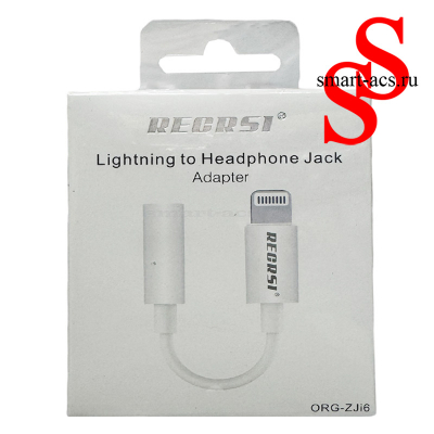 Переходник RECRSI® Lightning на 3.5 мм для наушников ORG-ZJi6